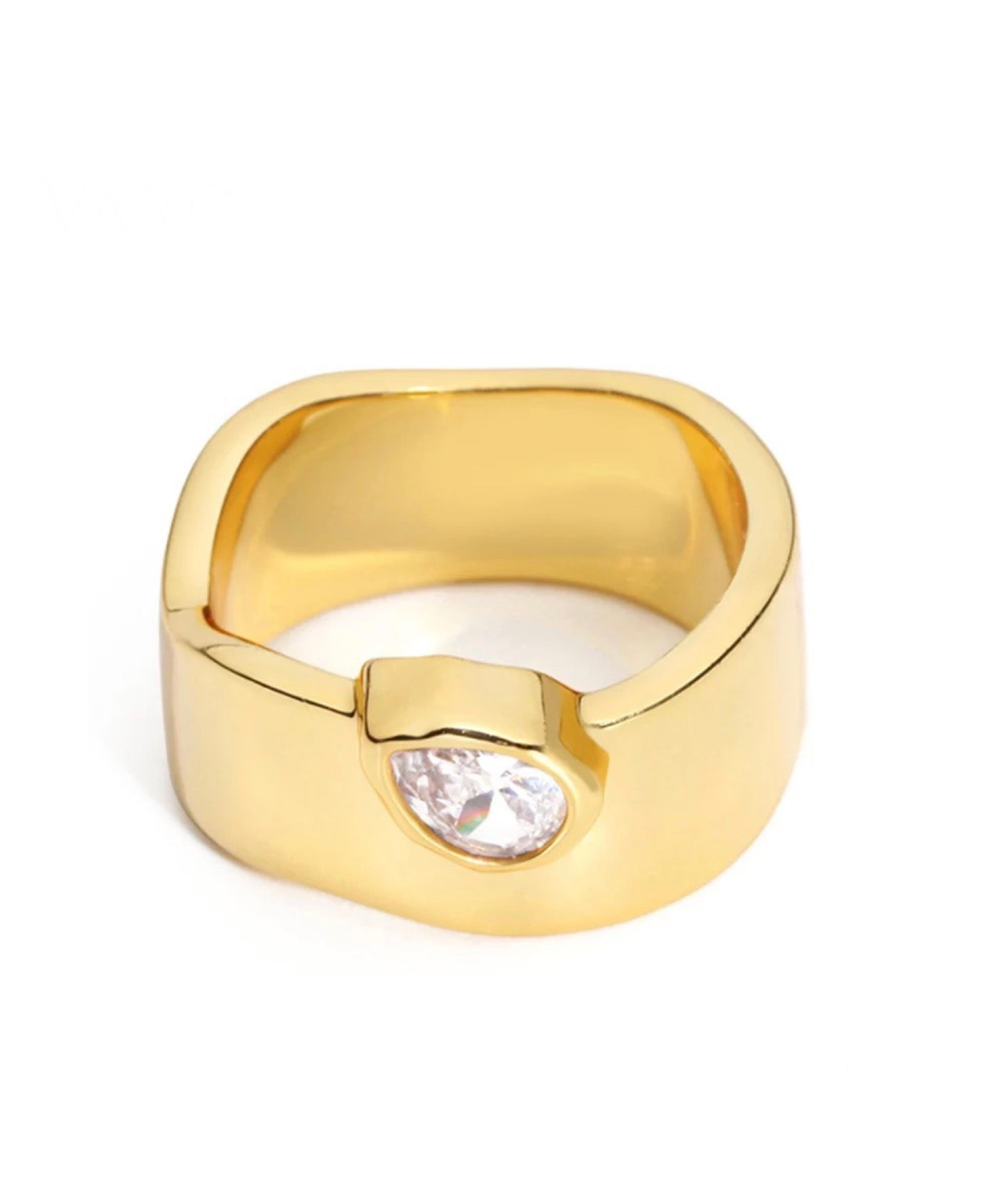 Tear Stone Gold Ring